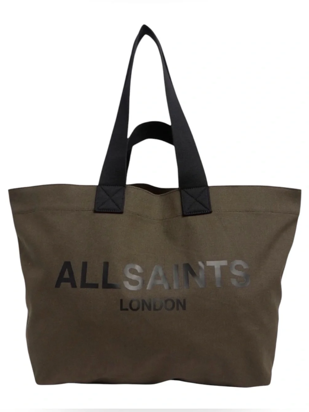 AllSaints Olive Green Acari Canvas Tote Bag